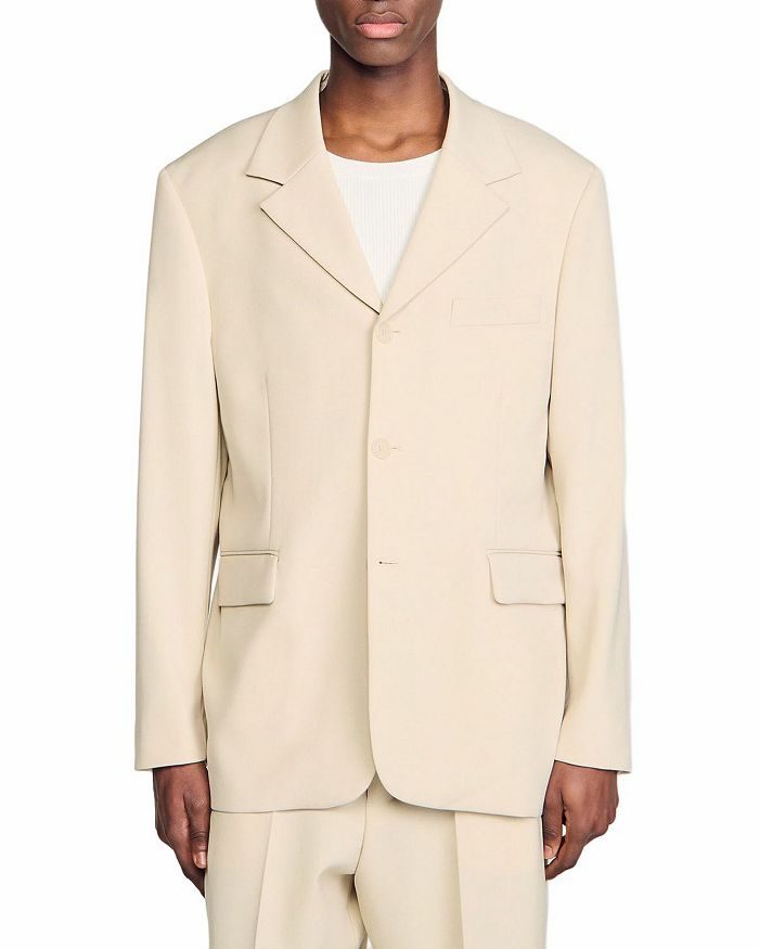 Оверсайз шерстяной пиджак Sandro, коричневый/бежевый
Оверсайз шерстяной пиджак Sandro, коричневый/бежевый