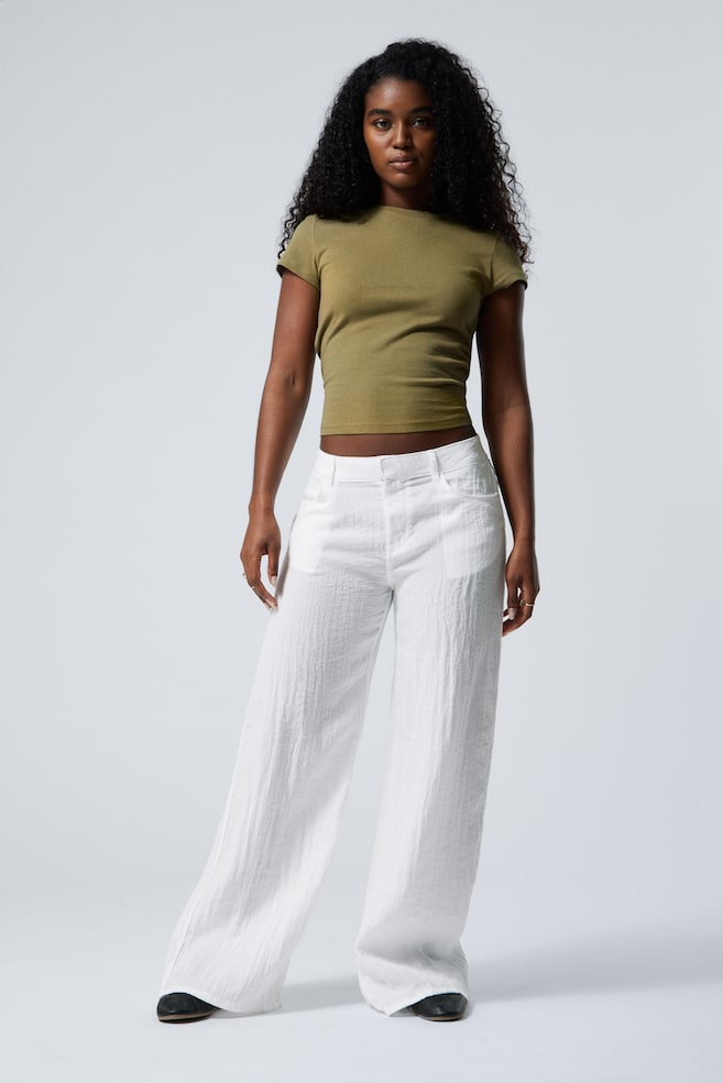 Свободные брюки с заниженной талией и эффектом помятости Weekday, белый
Свободные брюки с заниженной талией и эффектом помятости Weekday, белый