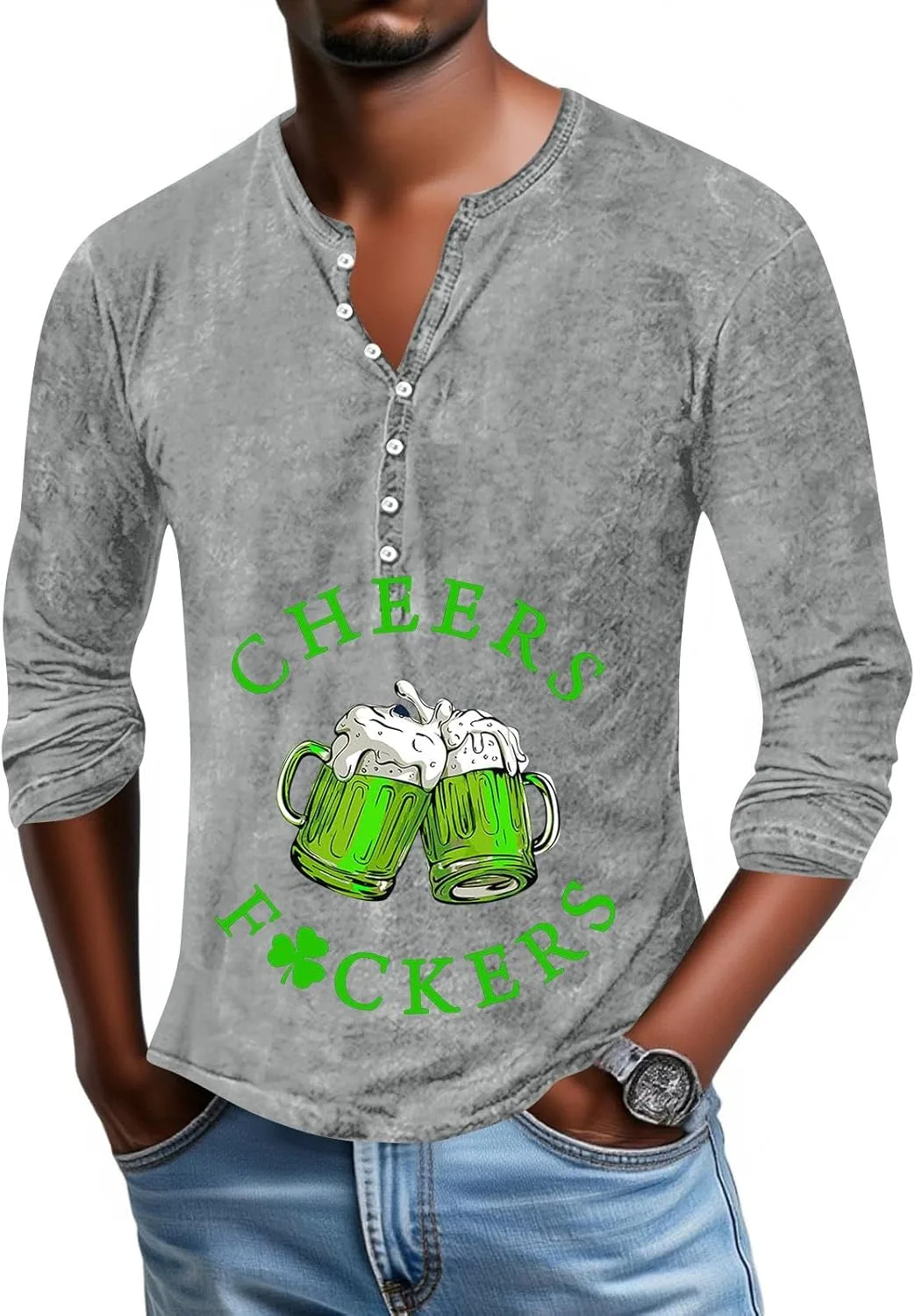 Футболка St Patricks Day мужская с длинным рукавом и воротником-гольф Casual Green
Футболка St Patricks Day мужская с длинным рукавом и воротником-гольф Casual Green