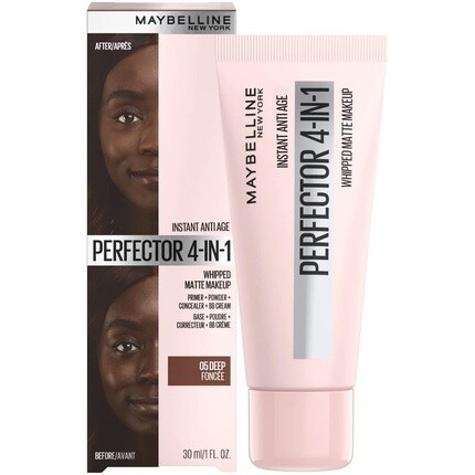 Maybelline New York 4-в-1 Мгновенная антивозрастная тональная основа с матовым финишем, 30 мл, оттенок 05 Deep
Maybelline New York 4-в-1 Мгновенная антивозрастная тональная основа с матовым финишем, 30 мл, оттенок 05 Deep
