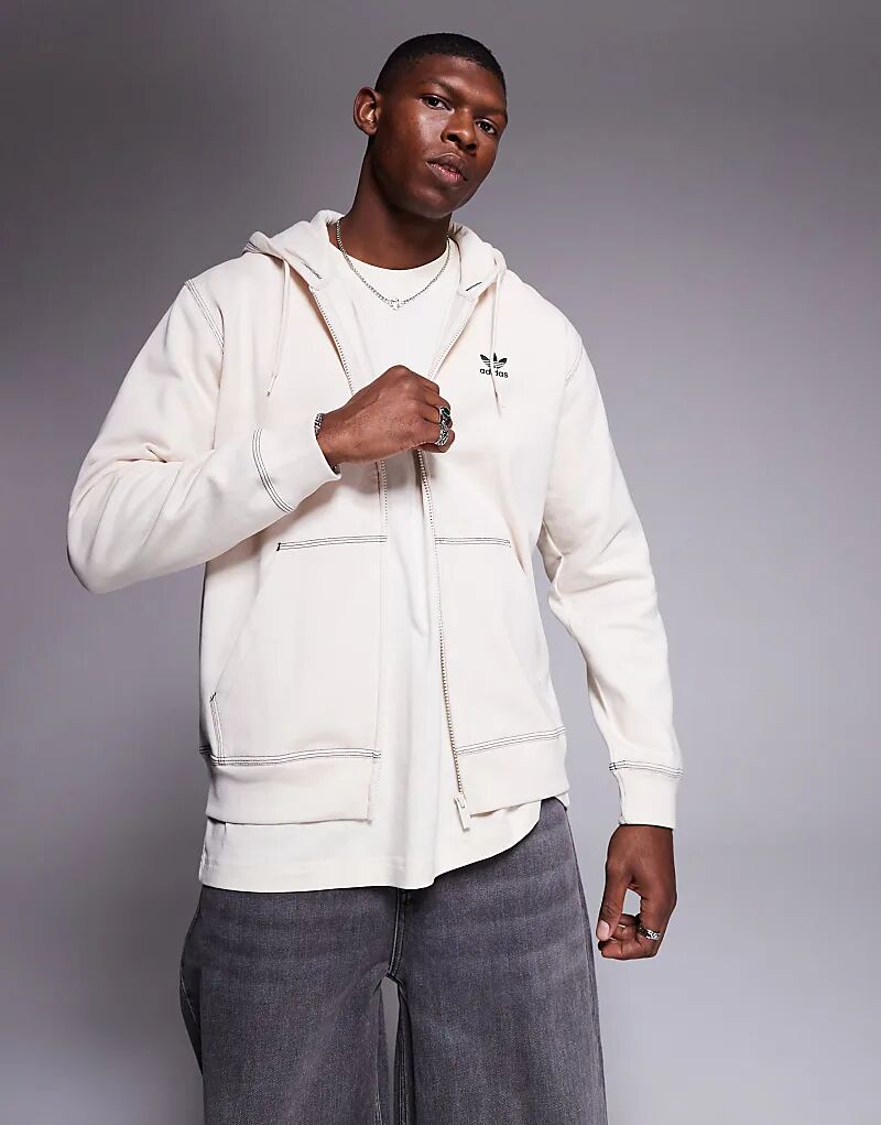 Толстовка adidas Originals Trefoil Essentials с застежкой-молнией кремового цвета с контрастной строчкой
Толстовка adidas Originals Trefoil Essentials с застежкой-молнией кремового цвета с контрастной строчкой
