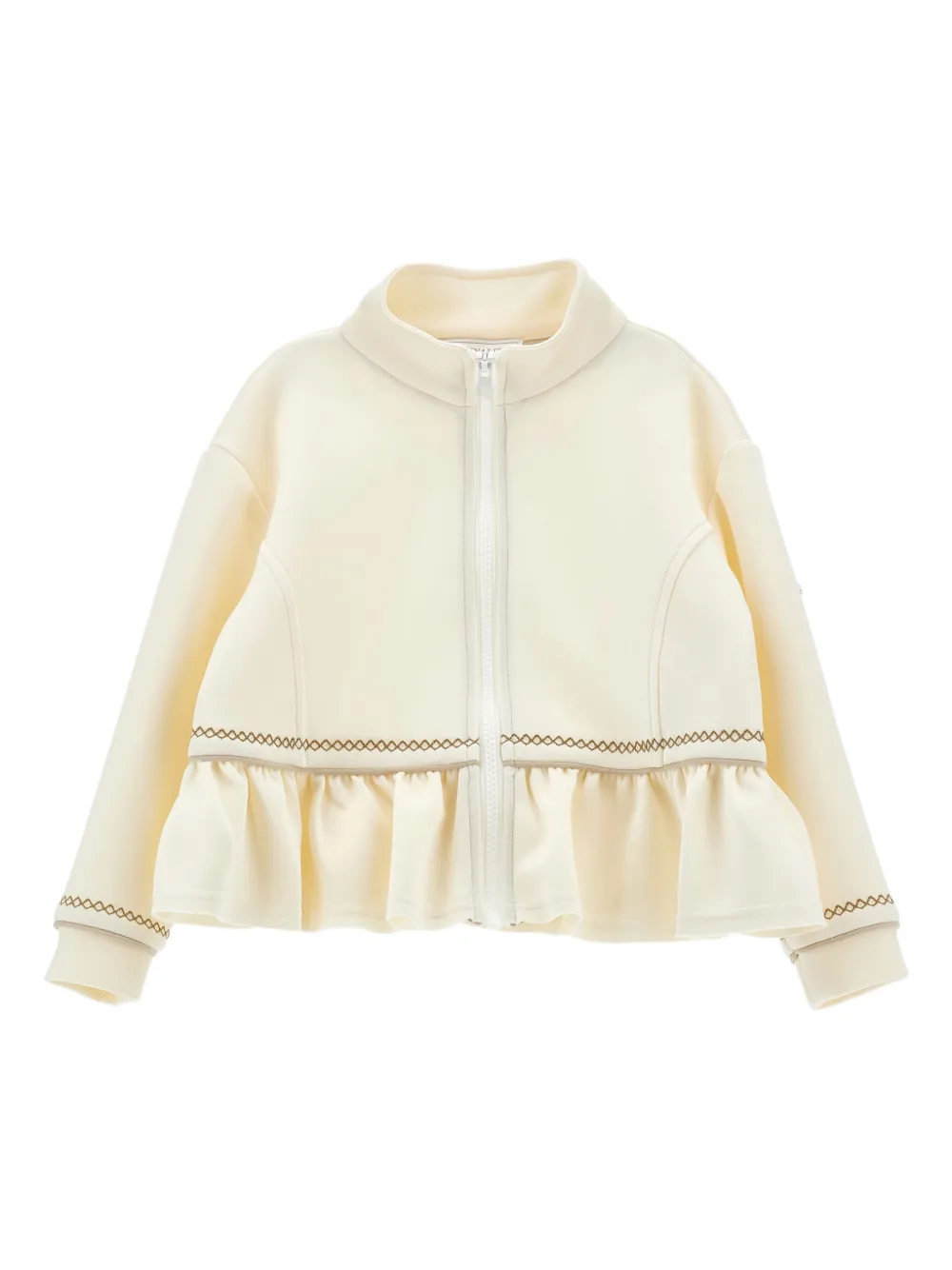 Бомбер на молнии Monnalisa, белый
Бомбер на молнии Monnalisa, белый