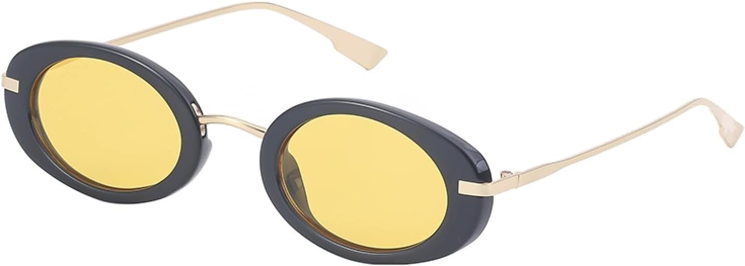 Солнцезащитные очки с защитой от УФ-излучения UV400 | Маленькая овальная металлическая оправа в стиле панк | Для женщин и мужчин, для занятий спортом на открытом воздухе и вождения DSVIGF, C5blackyellow
Солнцезащитные очки с защитой от УФ-излучения UV400 | Маленькая овальная металлическая оправа в стиле панк | Для женщин и мужчин, для занятий спортом на открытом воздухе и вождения DSVIGF, C5blackyellow