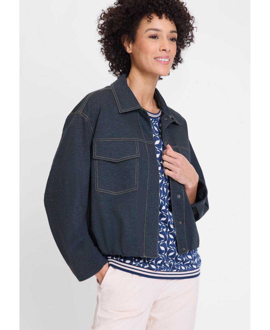 Женская джинсовая куртка-бомбер Olsen, True navy
Женская джинсовая куртка-бомбер Olsen, True navy