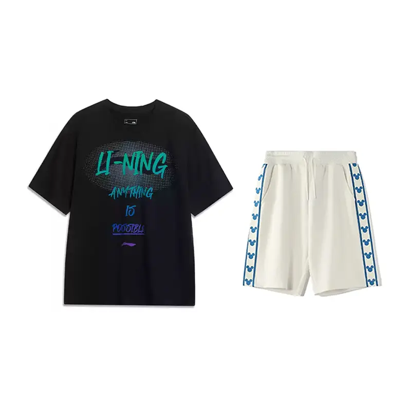 LiNing Casual Sportswear Unisex Li-Ning, clothing set (черный short-sleeved shirt+champagne белый shorts)
LiNing Casual Sportswear Unisex Li-Ning, clothing set (черный short-sleeved shirt+champagne белый shorts)