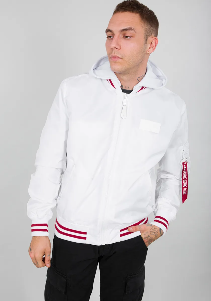Куртка-бомбер Alpha Industries " Alpha Industries Мужчины - Куртки-бомберы MA-1 TT Hood Defense", белый 
Куртка-бомбер Alpha Industries " Alpha Industries Мужчины - Куртки-бомберы MA-1 TT Hood Defense", белый