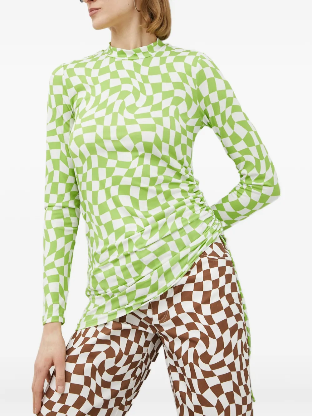 Клетчатый топ с длинными рукавами Résumé, зеленый
Клетчатый топ с длинными рукавами Résumé, зеленый