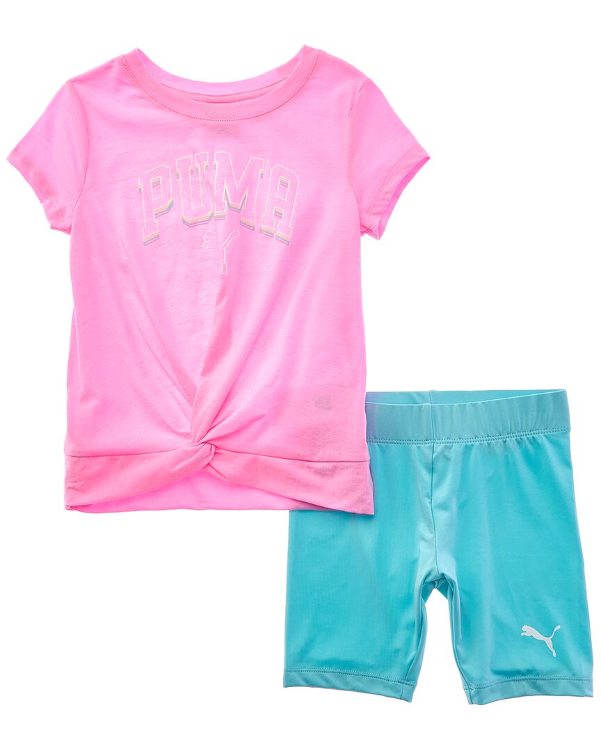 Комплект из 2 предметов: футболка джерси и байкерские шорты PUMA Puma, розовый
Комплект из 2 предметов: футболка джерси и байкерские шорты PUMA Puma, розовый