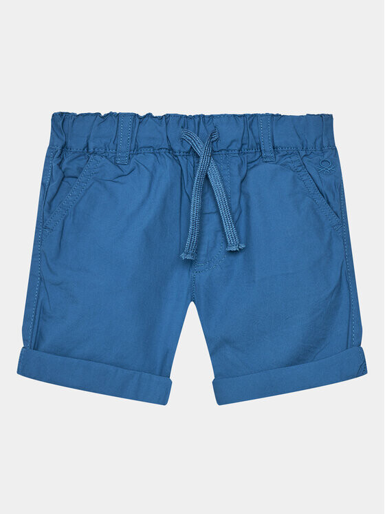 Тканевые шорты стандартного кроя United Colors Of Benetton, синий 
Тканевые шорты стандартного кроя United Colors Of Benetton, синий