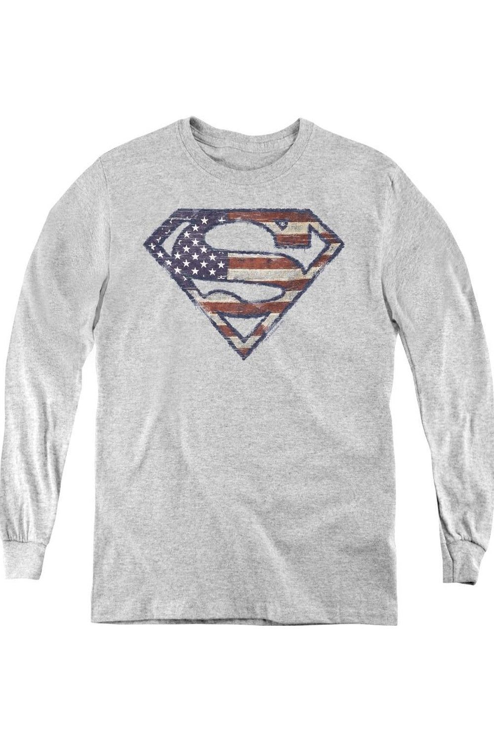 Футболка с длинным рукавом для подростков "Superman" с флагом в стиле потертостей Gildan, Athletic Heather
Футболка с длинным рукавом для подростков "Superman" с флагом в стиле потертостей Gildan, Athletic Heather