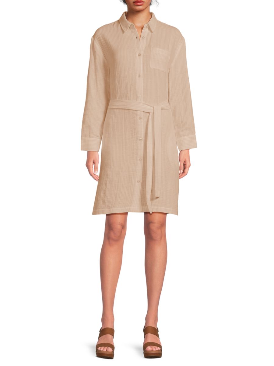 Летнее платье-рубашка из двойного газа с поясом Saks Fifth Avenue, цвет Rose Taupe
Летнее платье-рубашка из двойного газа с поясом Saks Fifth Avenue, цвет Rose Taupe