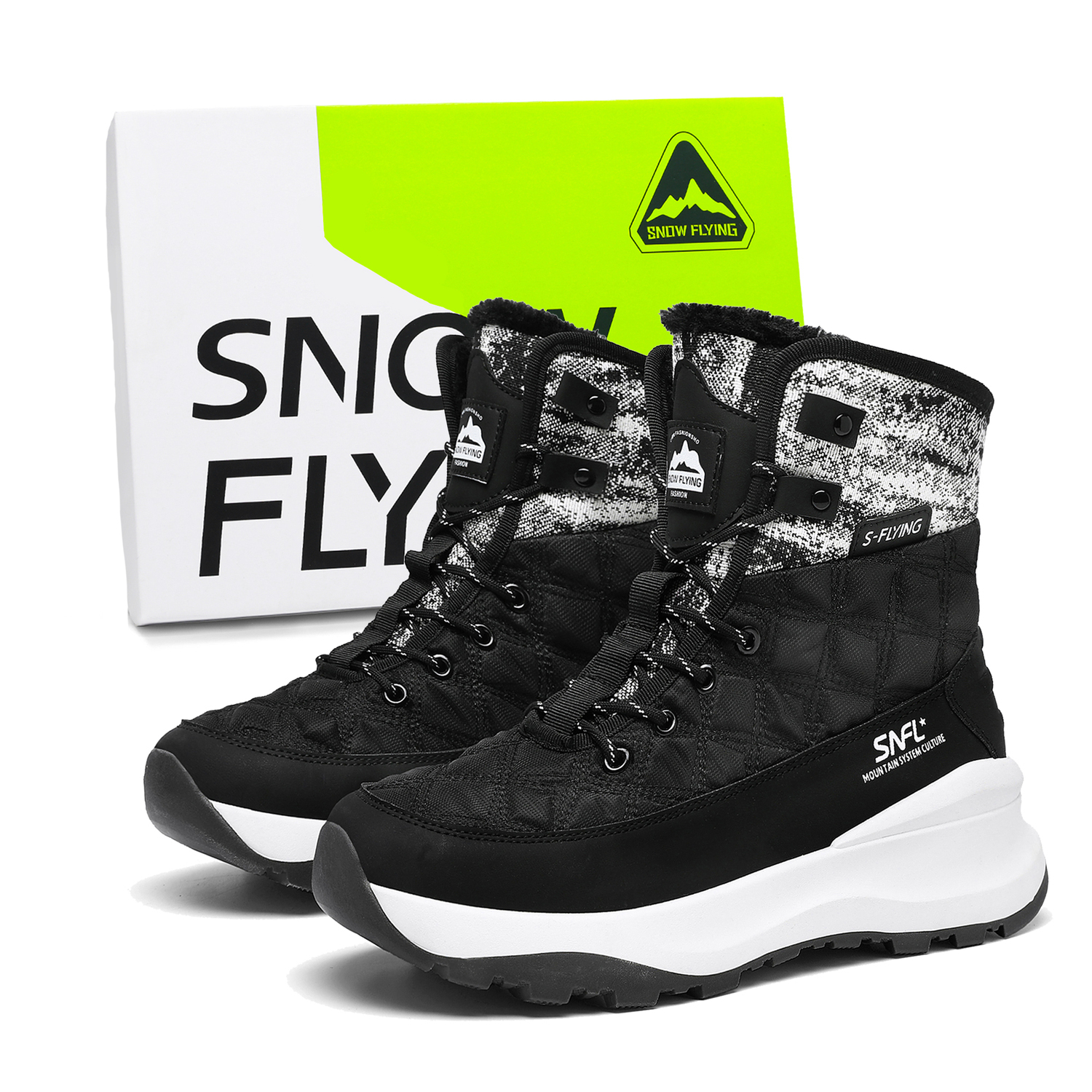 SNOW FLYING Унисекс короткие зимние ботинки дымчато-черные коробка, цвет Smoke Black Box
SNOW FLYING Унисекс короткие зимние ботинки дымчато-черные коробка, цвет Smoke Black Box