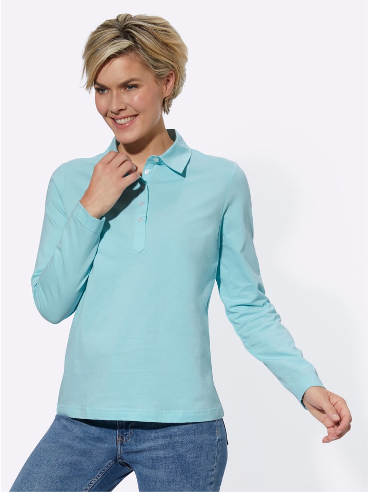 Рубашка-поло с длинными рукавами бирюзового цвета WITT WEIDEN
Рубашка-поло с длинными рукавами бирюзового цвета WITT WEIDEN