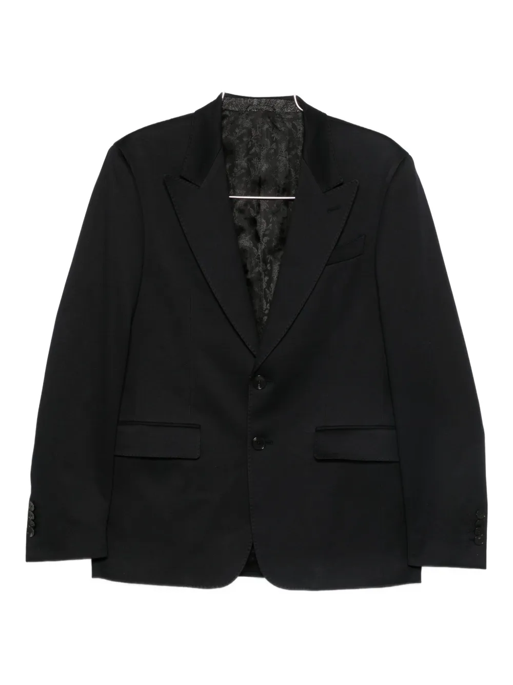 Однобортный костюм из хлопка Etro, черный
Однобортный костюм из хлопка Etro, черный