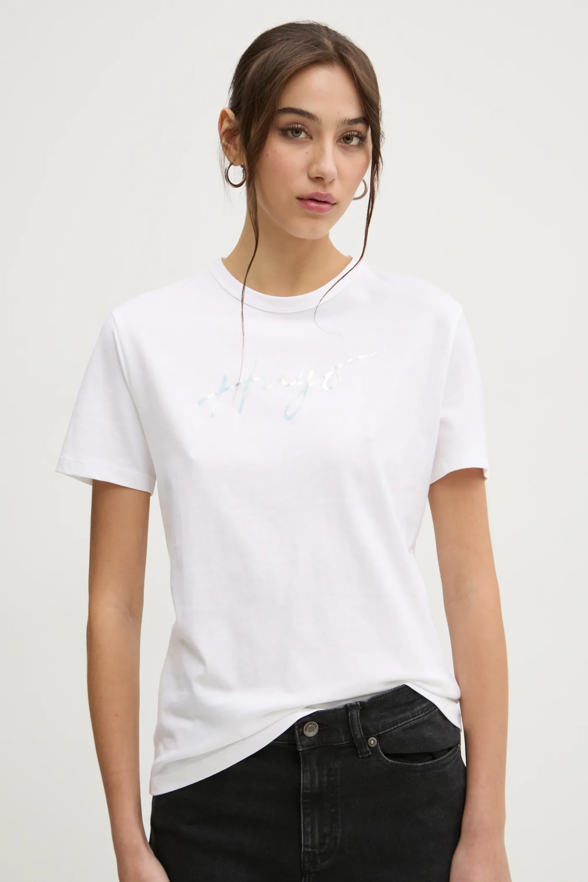 Хлопковая футболка HUGO, белый
Хлопковая футболка HUGO, белый