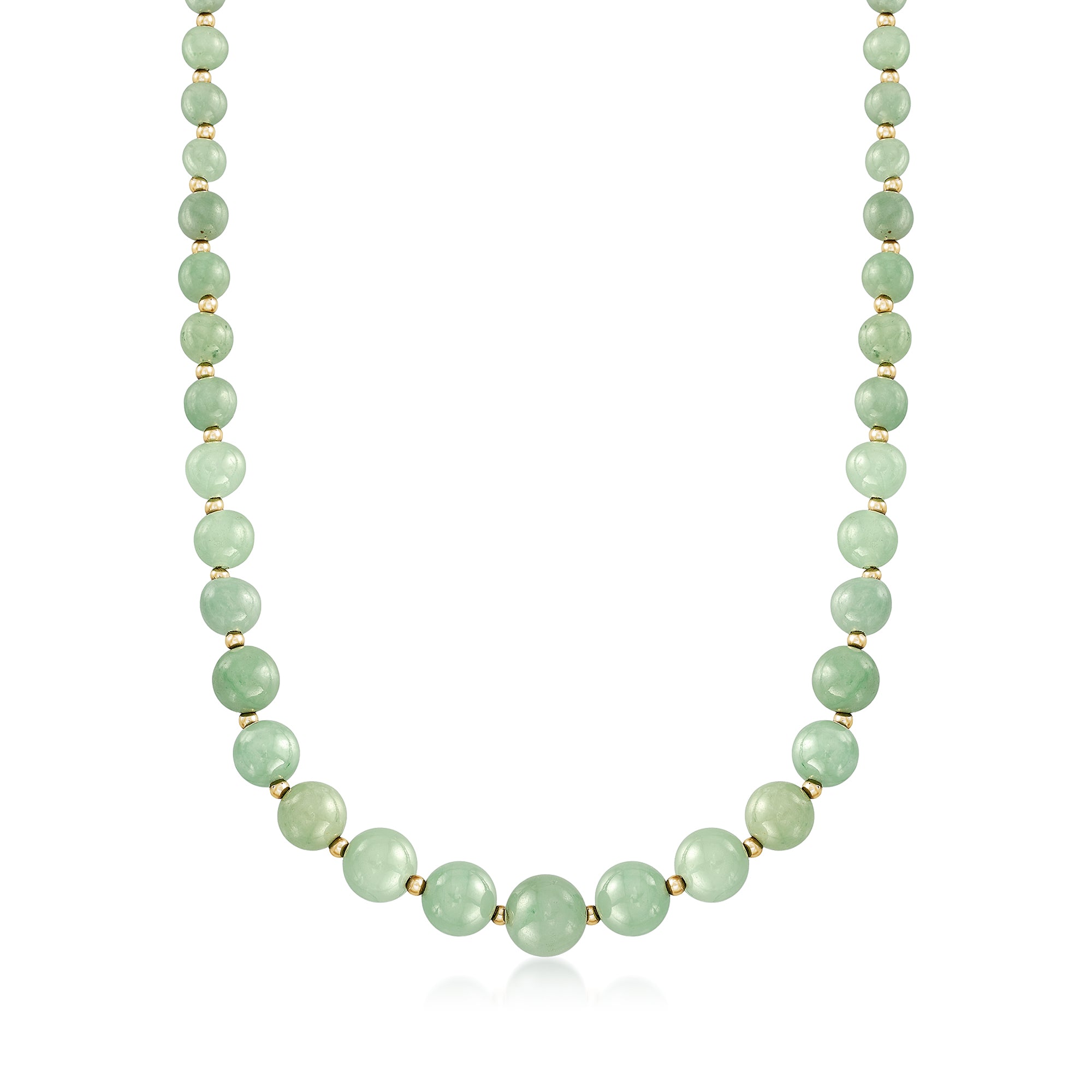 Ожерелье Ross-Simons из зеленого нефрита 6-12 мм с желтым золотом 14 карат Ross-Simons, 18 In
Ожерелье Ross-Simons из зеленого нефрита 6-12 мм с желтым золотом 14 карат Ross-Simons, 18 In