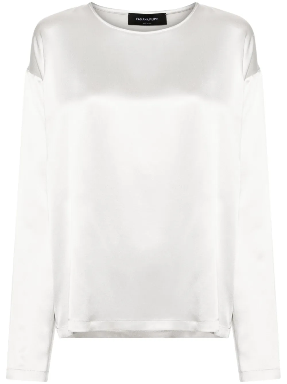 Атласная блузка из шелка Fabiana Filippi, серебяный
Атласная блузка из шелка Fabiana Filippi, серебяный