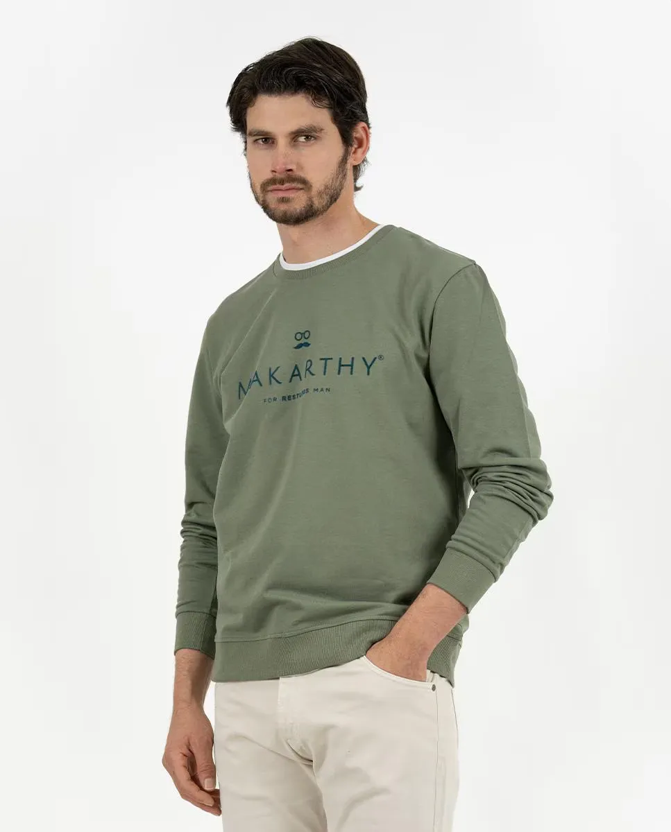 Мужская хлопковая толстовка с круглым вырезом Makarthy, зеленый
Мужская хлопковая толстовка с круглым вырезом Makarthy, зеленый