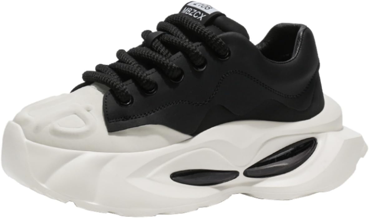 Мужские спортивные кроссовки на толстой подошве с двухцветными шнурками, комбинированным верхом и уникальным противоскользящим рисунком, подходят для повседневной носки и занятий спортом Khwfjas, черный
Мужские спортивные кроссовки на толстой подошве с двухцветными шнурками, комбинированным верхом и уникальным противоскользящим рисунком, подходят для повседневной носки и занятий спортом Khwfjas, черный