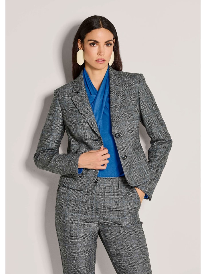 MADELEINE Блейзер в клетку «Глен» с эластичными вставками, цвет: серый / меланж / королевский синий
MADELEINE Блейзер в клетку «Глен» с эластичными вставками, цвет: серый / меланж / королевский синий