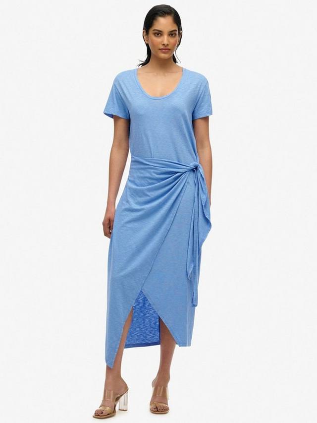 Платье-миди с запахом из слэбовой ткани Superdry, Bluebell
Платье-миди с запахом из слэбовой ткани Superdry, Bluebell