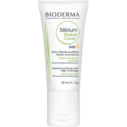 Bioderm Sebium Global Cover от прыщей, 30 мл, Bioderma
Bioderm Sebium Global Cover от прыщей, 30 мл, Bioderma