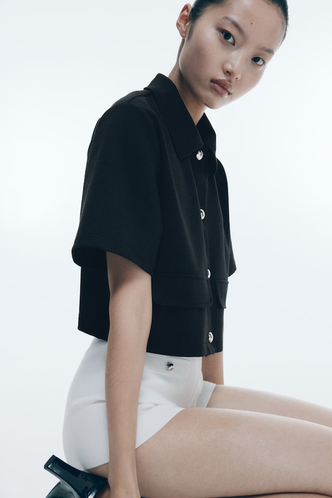 Кардиган из джерси H&M, черный
Кардиган из джерси H&M, черный