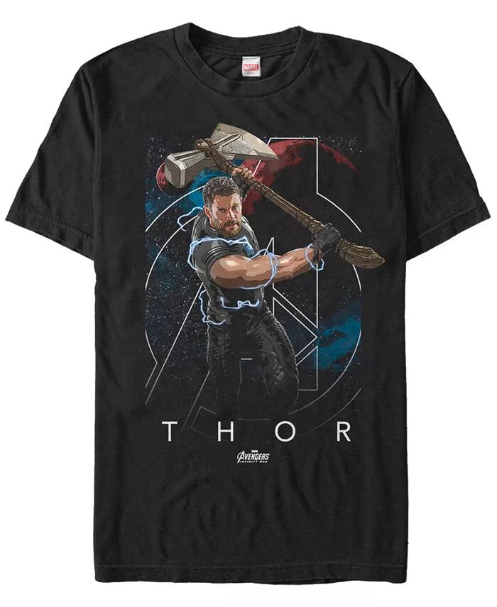 Футболка с коротким рукавом для мужчин Marvel Avengers Infinity War The Mighty Lightning Swing Of Thor Fifth Sun, черный
Футболка с коротким рукавом для мужчин Marvel Avengers Infinity War The Mighty Lightning Swing Of Thor Fifth Sun, черный