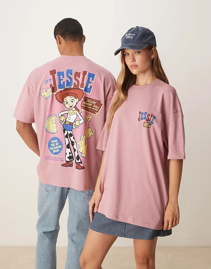 Футболка ASOS DESIGN Disney Pixar oversize с принтом «История игрушек Джесси» розового цвета 
Футболка ASOS DESIGN Disney Pixar oversize с принтом «История игрушек Джесси» розового цвета