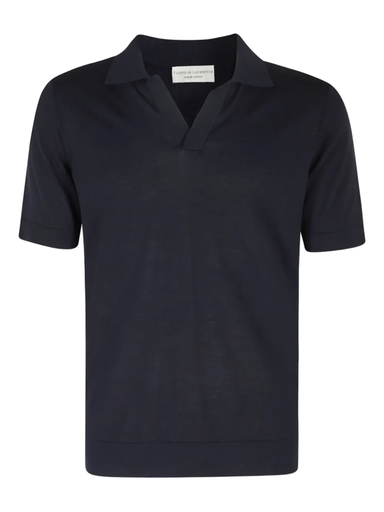 Топ с воротником-поло и короткими рукавами Filippo De Laurentiis, синий 
Топ с воротником-поло и короткими рукавами Filippo De Laurentiis, синий