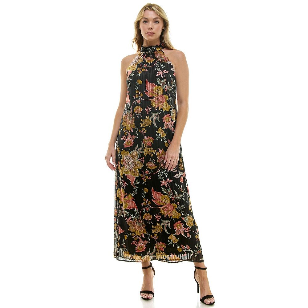 Женское платье макси с вырезом на спине и лямкой Luxology, цвет Black Peach Gold
Женское платье макси с вырезом на спине и лямкой Luxology, цвет Black Peach Gold