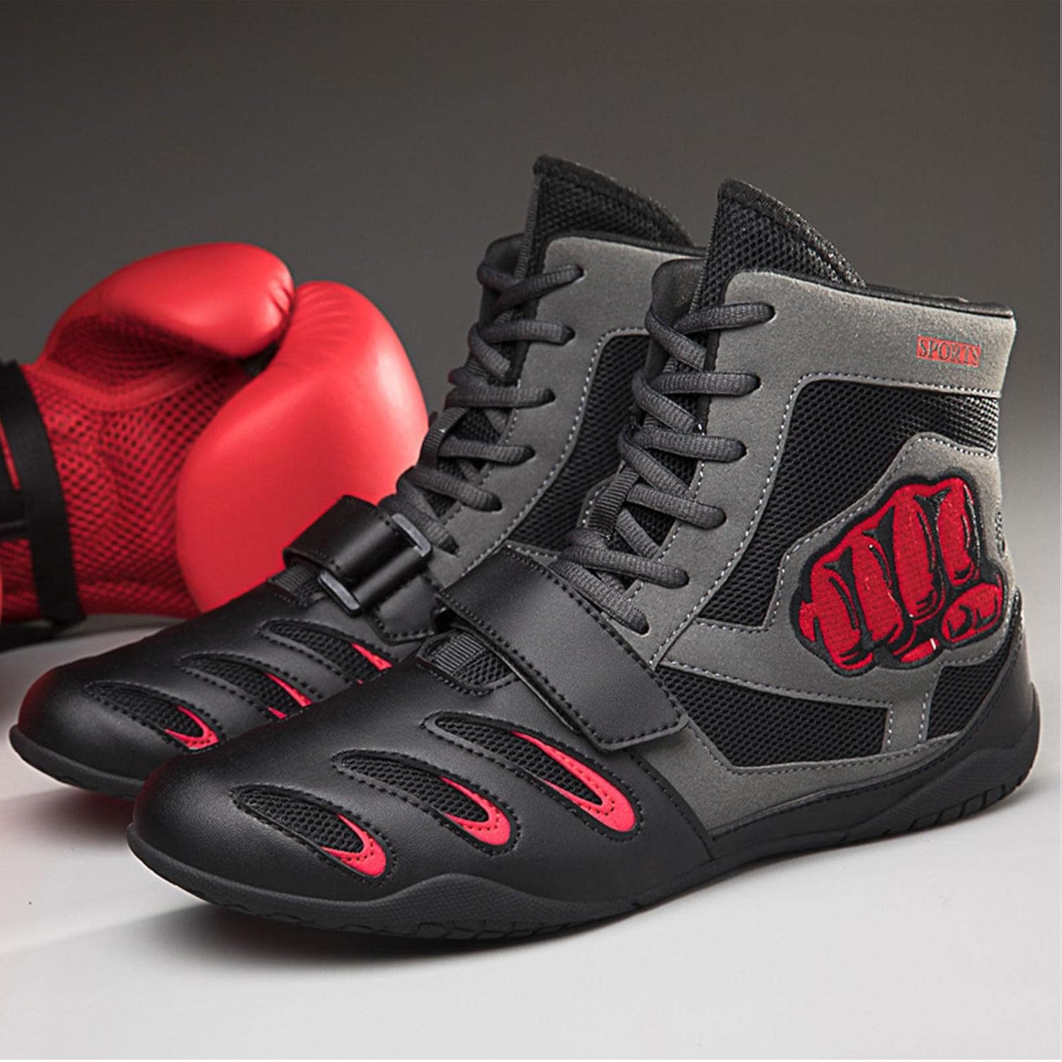 Мужские Боксерские Ботинки TECDOTO, Высокие Борцовские Кроссовки для Бодибилдинга, Тяжелой Атлетики и MMA, Старшие Боксерские Боты, Серые, 38EU
Мужские Боксерские Ботинки TECDOTO, Высокие Борцовские Кроссовки для Бодибилдинга, Тяжелой Атлетики и MMA, Старшие Боксерские Боты, Серые, 38EU