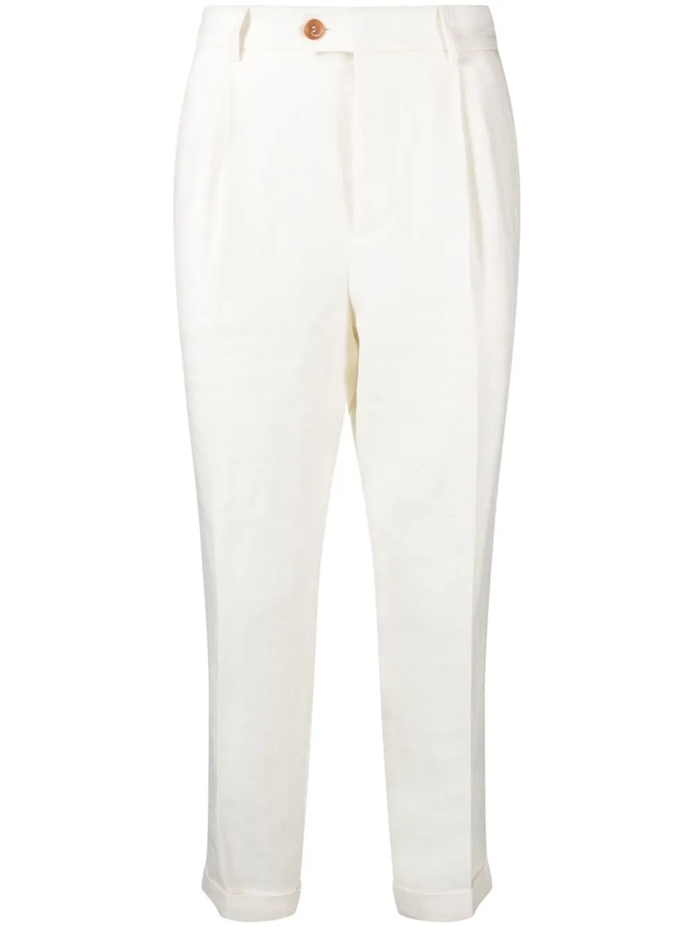 Укороченные брюки строгого кроя Brunello Cucinelli, белый
Укороченные брюки строгого кроя Brunello Cucinelli, белый