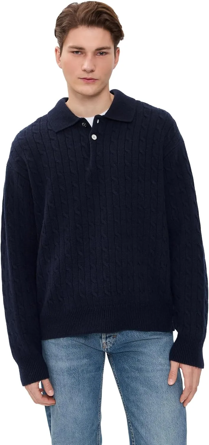 Мужской поло-свитер FRAME с кабельным узором
Мужской поло-свитер FRAME с кабельным узором