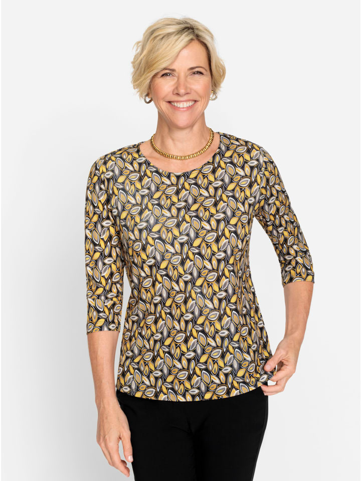 Футболка с круглым вырезом и желто-серым принтом WITT WEIDEN
Футболка с круглым вырезом и желто-серым принтом WITT WEIDEN