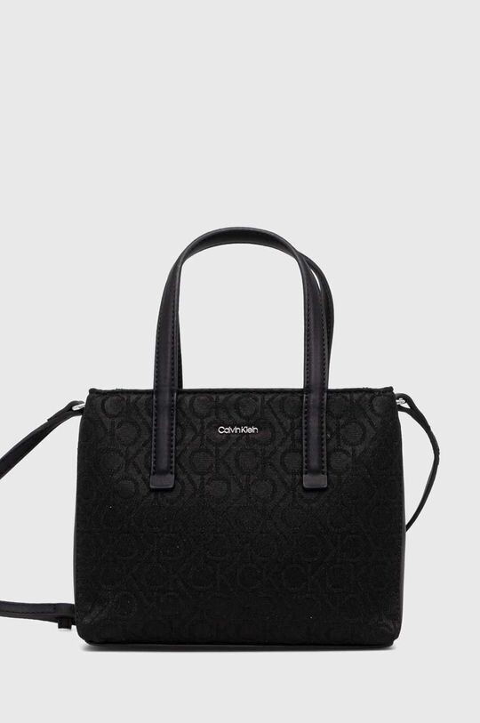 Сумка-тоут Calvin Klein текстильная с принтом из монограмм, черный 
Сумка-тоут Calvin Klein текстильная с принтом из монограмм, черный