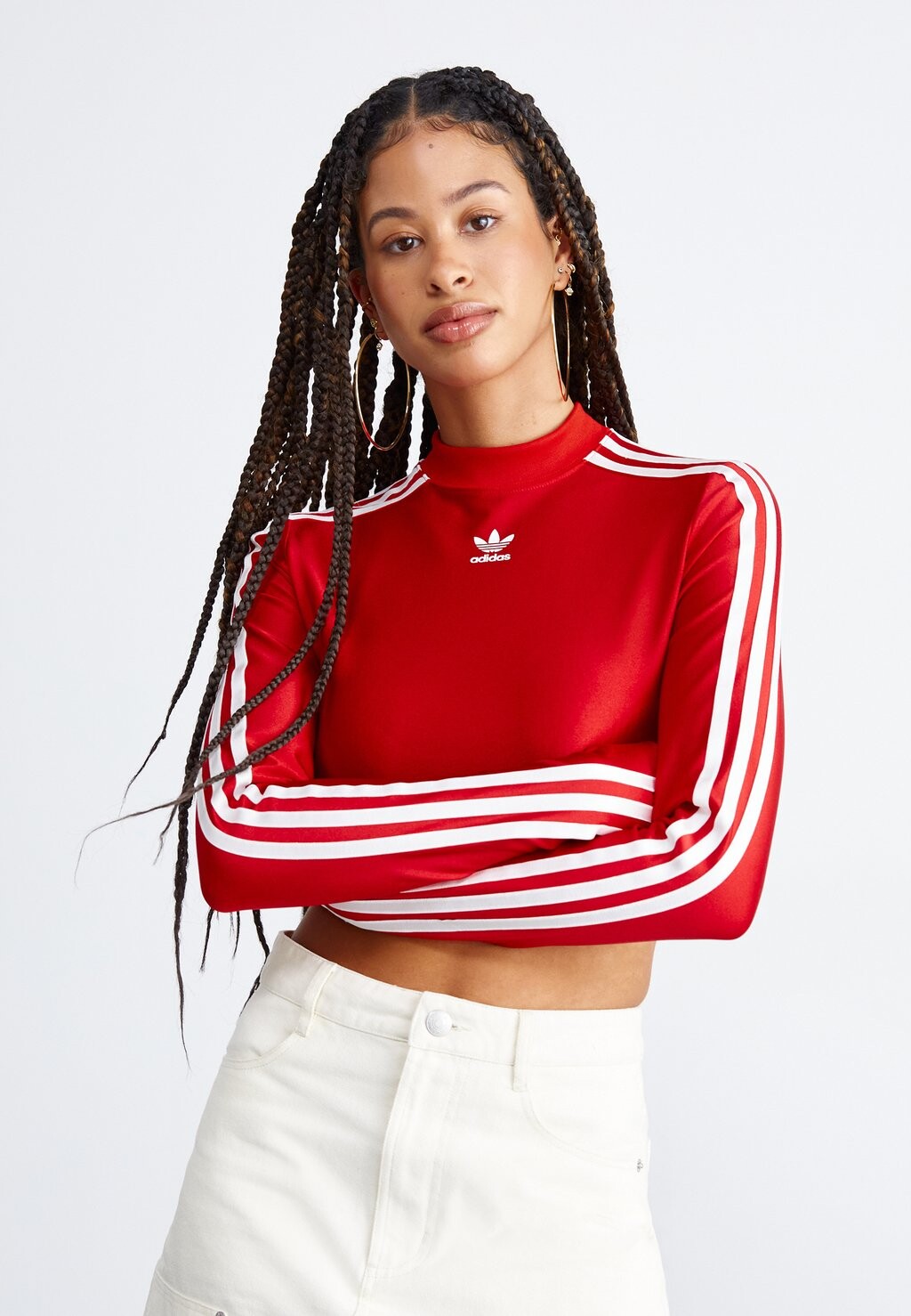 Футболка с длинным рукавом 3 Stripe Cropped Longsleeve adidas Originals, цвет better scarlet
Футболка с длинным рукавом 3 Stripe Cropped Longsleeve adidas Originals, цвет better scarlet