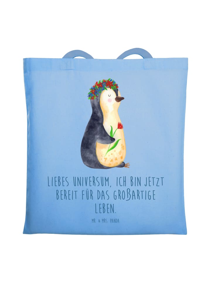 Mr. & Mrs. Panda Сумка-шоппер с изображением пингвинов, цветов и надписи, небесно-голубого цвета
Mr. & Mrs. Panda Сумка-шоппер с изображением пингвинов, цветов и надписи, небесно-голубого цвета