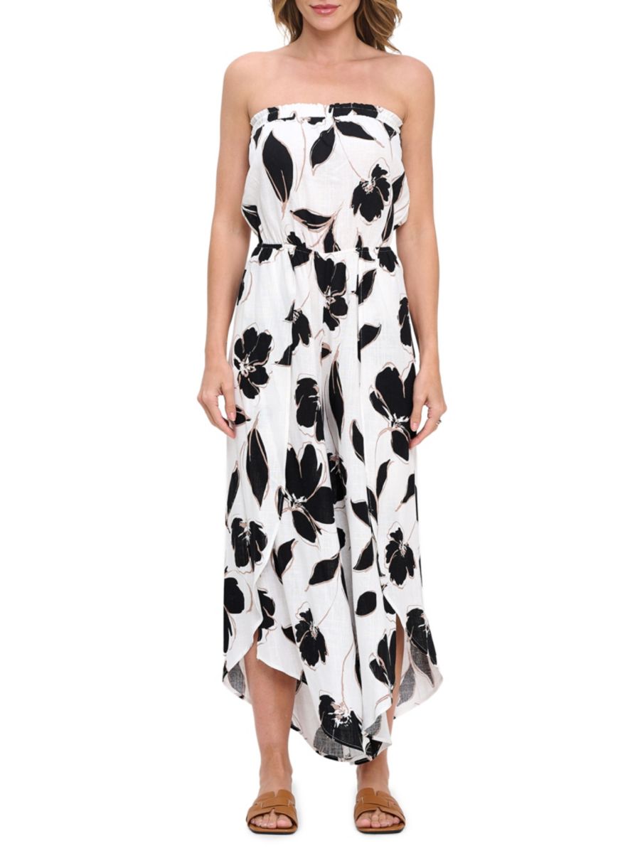 Комбинезон без бретелек с цветочным принтом Renee C., белый/черный
Комбинезон без бретелек с цветочным принтом Renee C., белый/черный