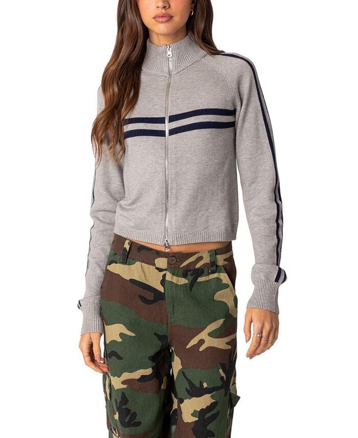 Вязаный кардиган на молнии Edikted Roxanne, серый
Вязаный кардиган на молнии Edikted Roxanne, серый