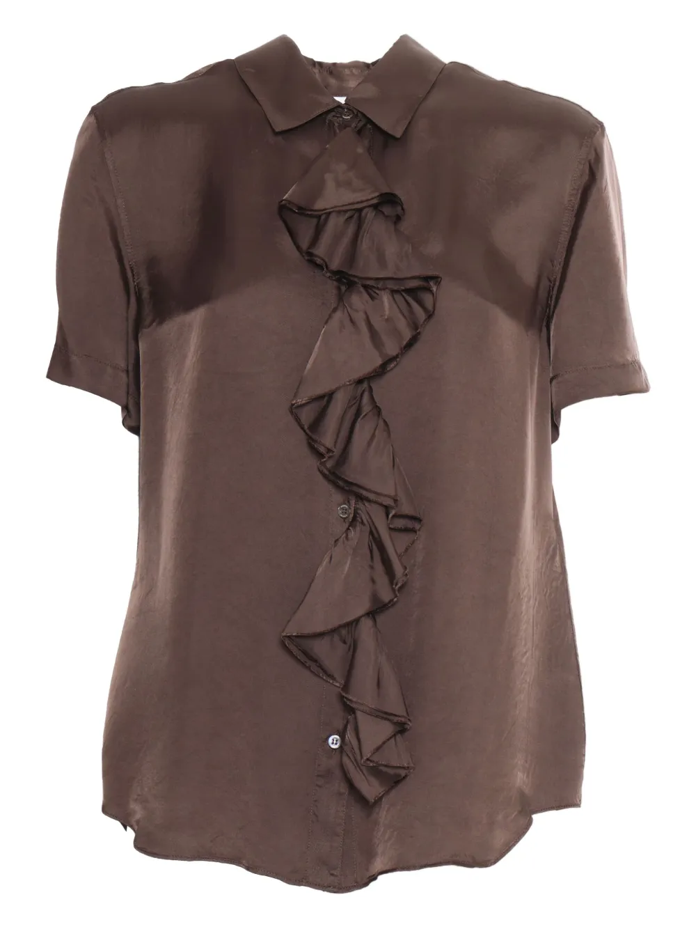 Рубашка с оборками ASPESI, коричневый
Рубашка с оборками ASPESI, коричневый