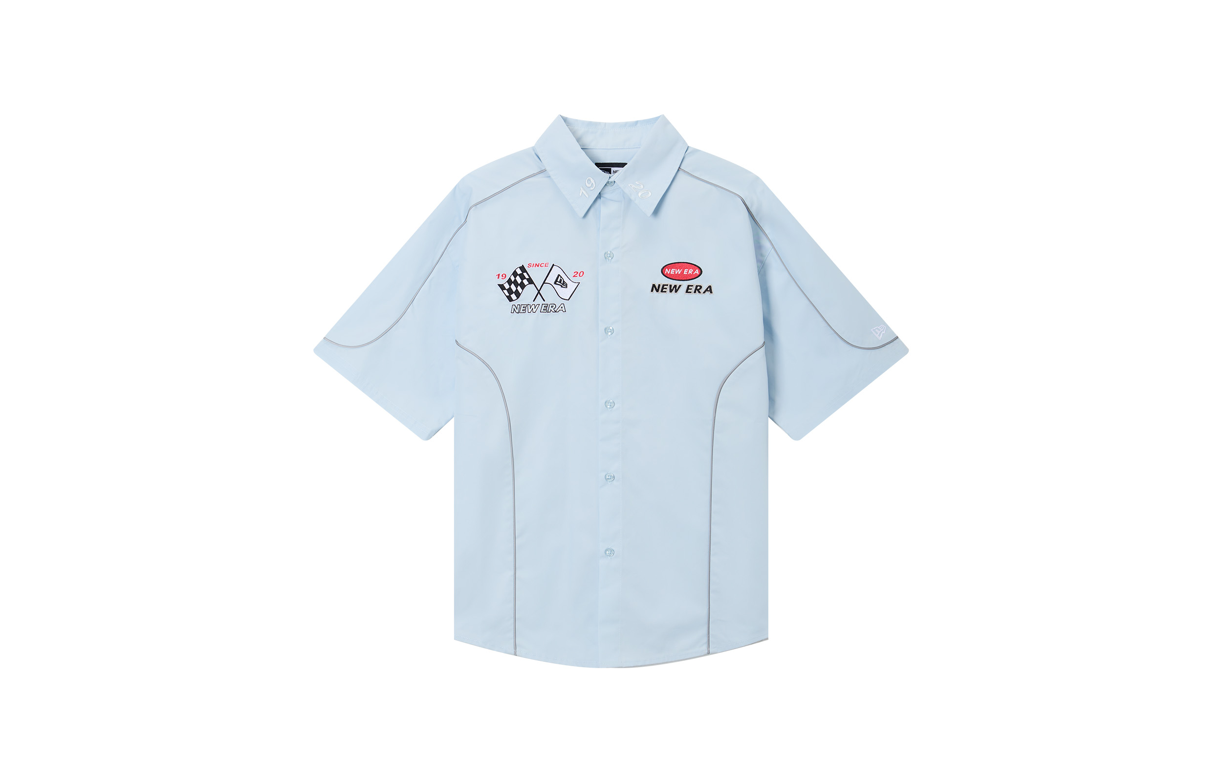 New Era Женская рубашка светло-голубого цвета с лацканами
New Era Женская рубашка светло-голубого цвета с лацканами
