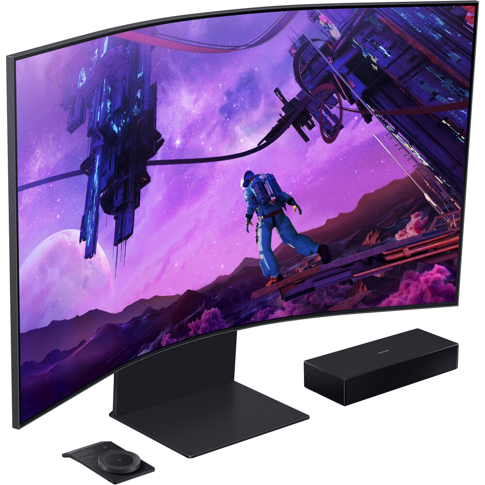 Игровой монитор Samsung Odyssey Ark 2-го поколения с изогнутым экраном 4K HDR 165 Гц и диагональю 55 дюймов
Игровой монитор Samsung Odyssey Ark 2-го поколения с изогнутым экраном 4K HDR 165 Гц и диагональю 55 дюймов