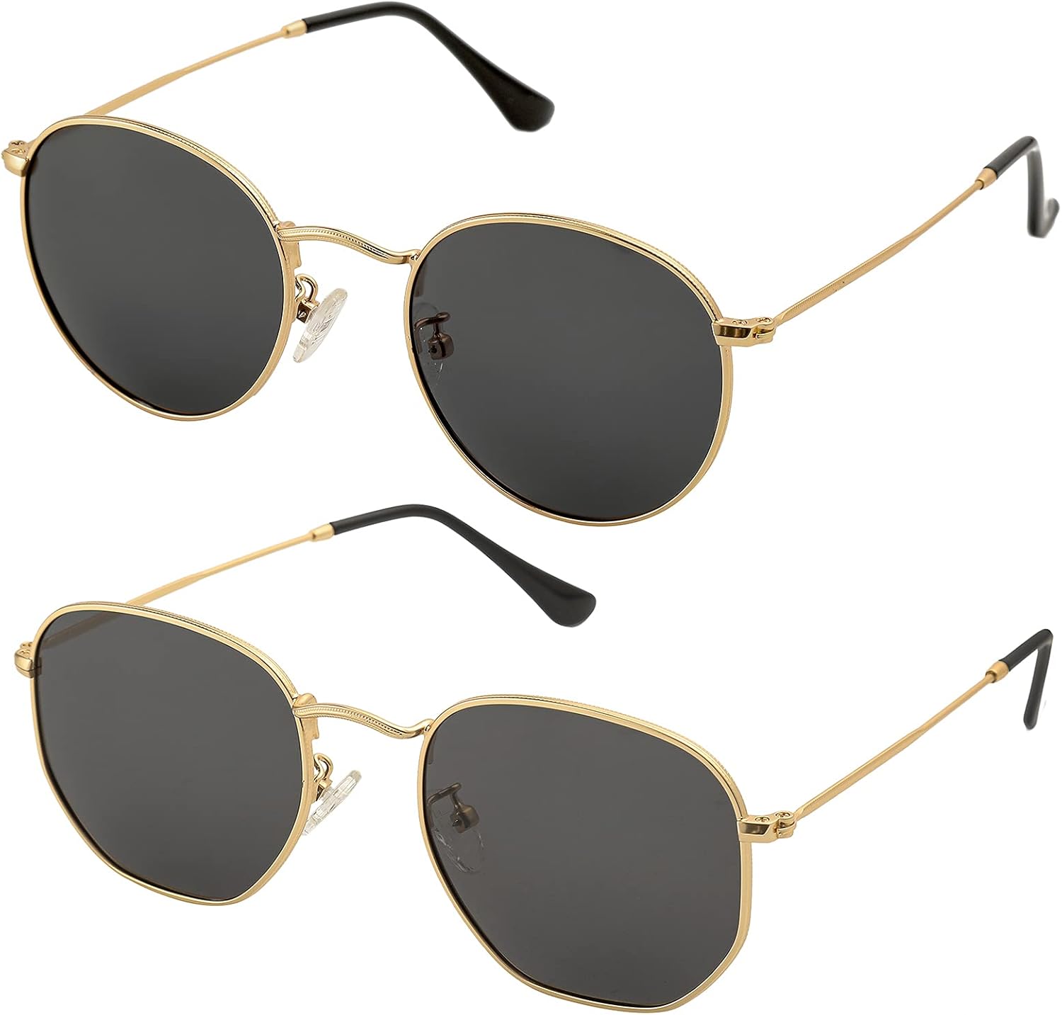 Небольшие круглые поляризованные солнцезащитные очки для мужчин и женщин в классической круглой металлической оправе, комплект из 2 штук Onrtry, A4 Gold/Black + 3548 Gold/Black
Небольшие круглые поляризованные солнцезащитные очки для мужчин и женщин в классической круглой металлической оправе, комплект из 2 штук Onrtry, A4 Gold/Black + 3548 Gold/Black
