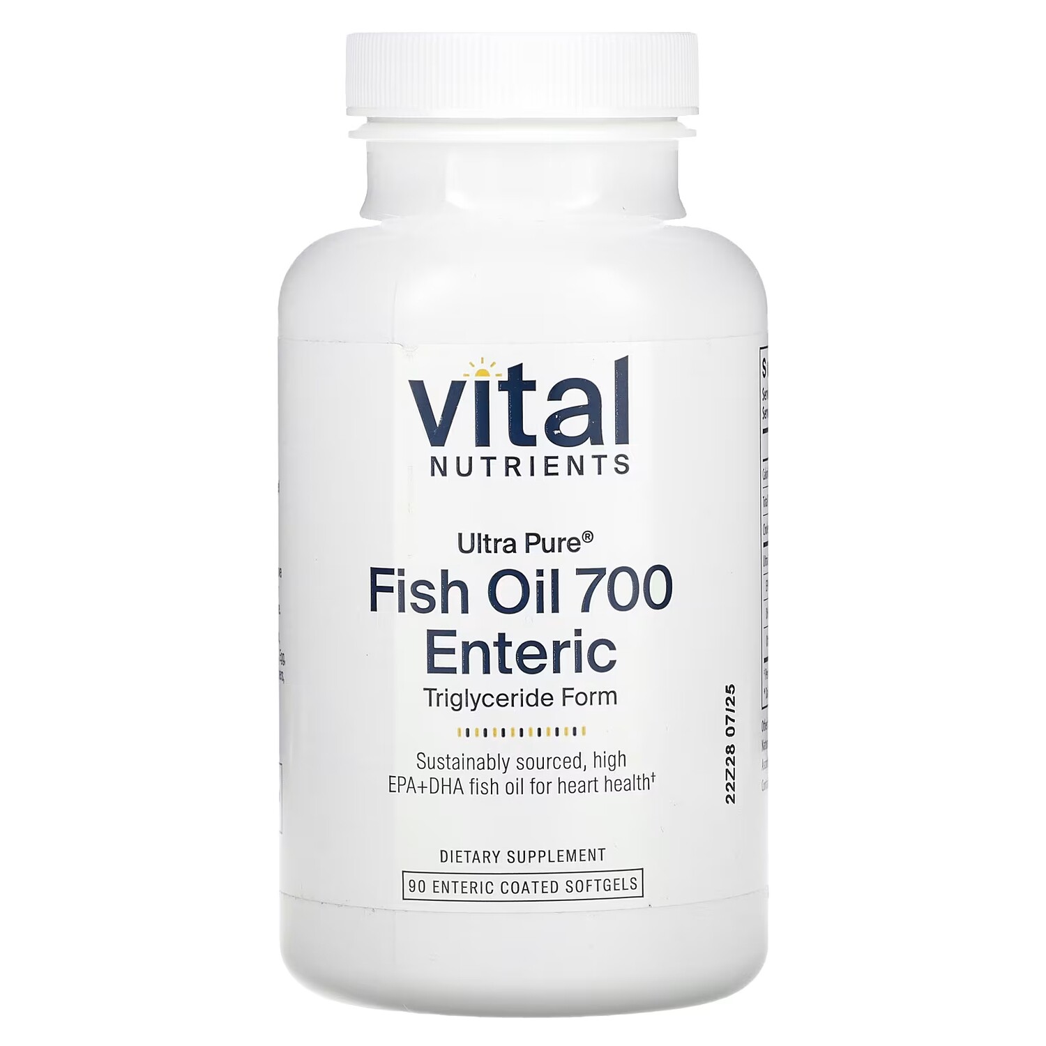 Рыбий жир Vital Nutrients Ultra Pure 700 Enteric, 90 мягких капсул
Рыбий жир Vital Nutrients Ultra Pure 700 Enteric, 90 мягких капсул
