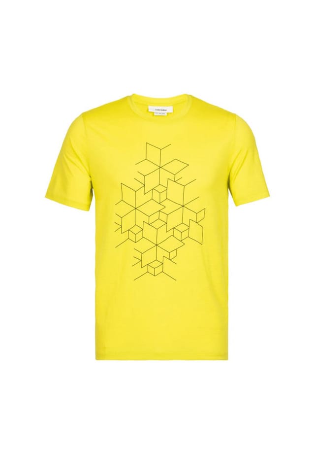 Футболка m tech lite ii ss снежинка Icebreaker, желтый 
Футболка m tech lite ii ss снежинка Icebreaker, желтый