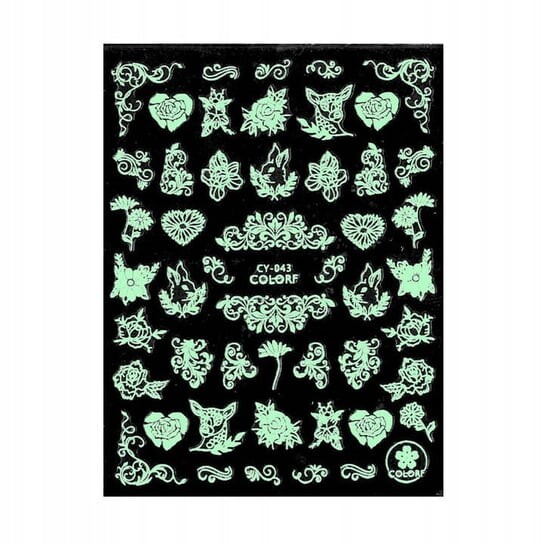 Тонкие самоклеящиеся наклейки для ногтей, светящиеся в УФ цвете CZY-043, AllePaznokcie
Тонкие самоклеящиеся наклейки для ногтей, светящиеся в УФ цвете CZY-043, AllePaznokcie