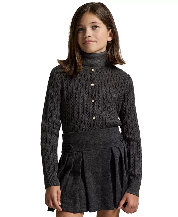 Мини-кардиган из хлопка с кабельным узором для девочек 7-16 лет Polo Ralph Lauren, черный
Мини-кардиган из хлопка с кабельным узором для девочек 7-16 лет Polo Ralph Lauren, черный