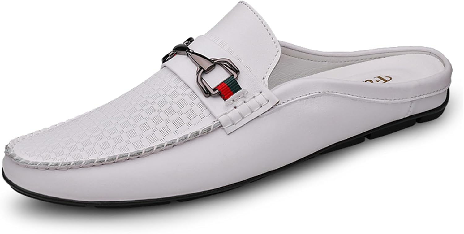 Мужские тапочки Abborora, слипоны-лоферы, кожаные, для официального и повседневного ношения, с открытой пяткой, белый
Мужские тапочки Abborora, слипоны-лоферы, кожаные, для официального и повседневного ношения, с открытой пяткой, белый