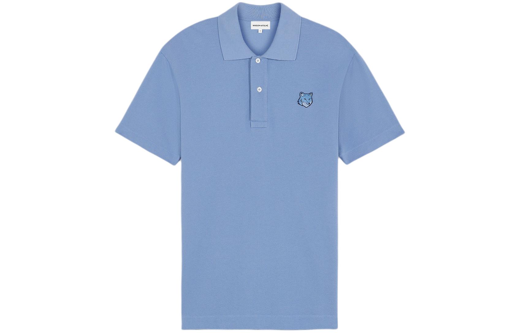 Поло с вышивкой лисьей головы bold fox Maison Kitsune, синий
Поло с вышивкой лисьей головы bold fox Maison Kitsune, синий